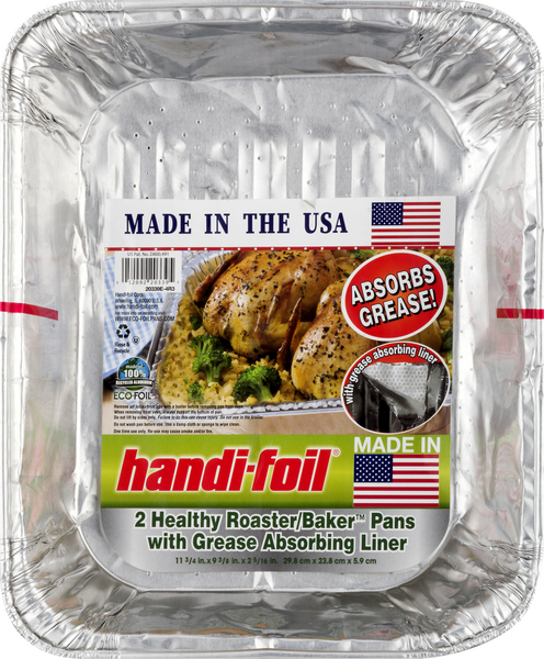 Save on Handi-Foil Healthy Roaster/Baker Pans with Grease Absorbing Liner  Order Online Delivery