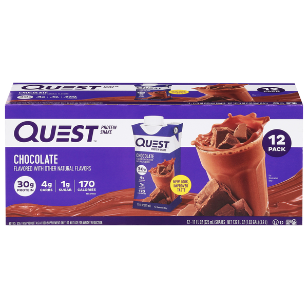 Quest Protein Shakes, Chocolate 12Pk | Hy-Vee Aisles Online