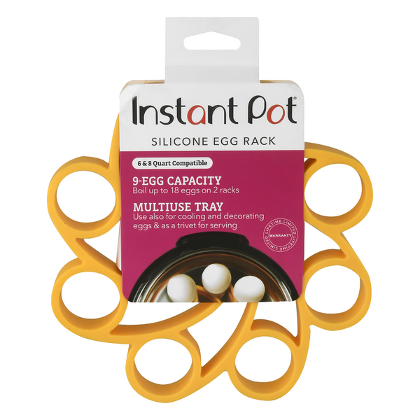 Instant Pot, Yellow Official Silicone Egg Rack, Compatible with 3-quart,  6-quart & 8-quart cookers