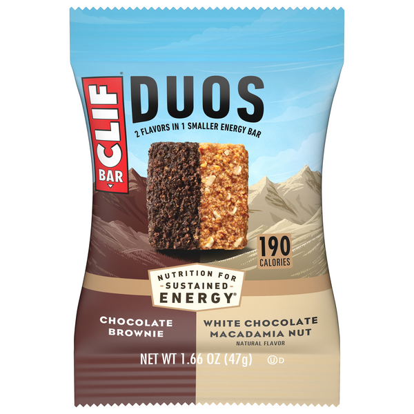 CLIF Bar DUOS Chocolate Brownie & White Chocolate Macadamia Nut
