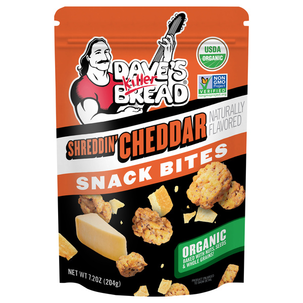 Dave's Killer Bread Shreddin' Cheddar Organic Snack Bites, Cheddar