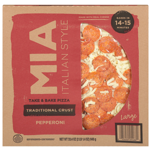 Mia Italian Take & Bake Pizza Large Traditional Crust Pepperoni