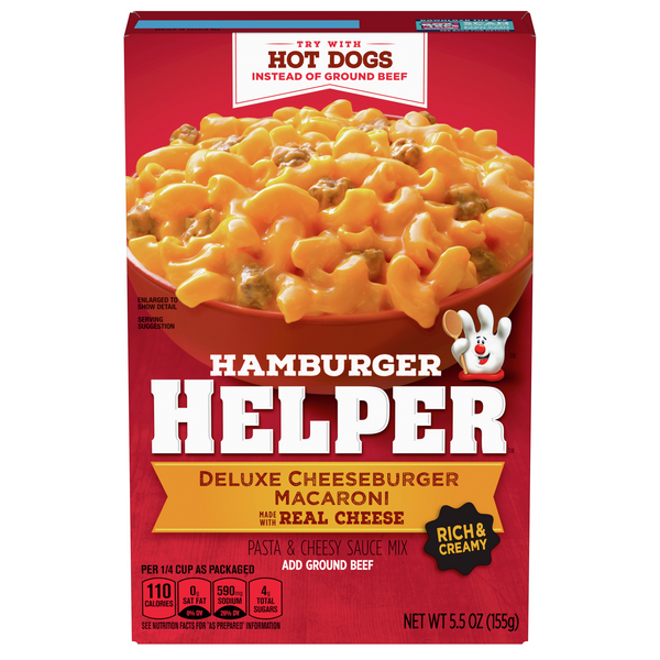 Betty Crocker Hamburger Helper Deluxe Cheeseburger Macaroni Hy-Vee Aisles  Online Grocery Shopping