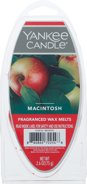 Yankee Candle Wax Melts, Fragrance, Macintosh - 2.6 oz