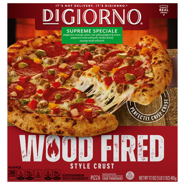 DiGiorno Supreme Speciale Pizza, Wood Fired Style Crust, Frozen
