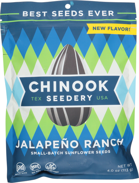 Chinook Seedery Jalapeno Rach Sunflower Seeds 4 oz | Hy-Vee Aisles