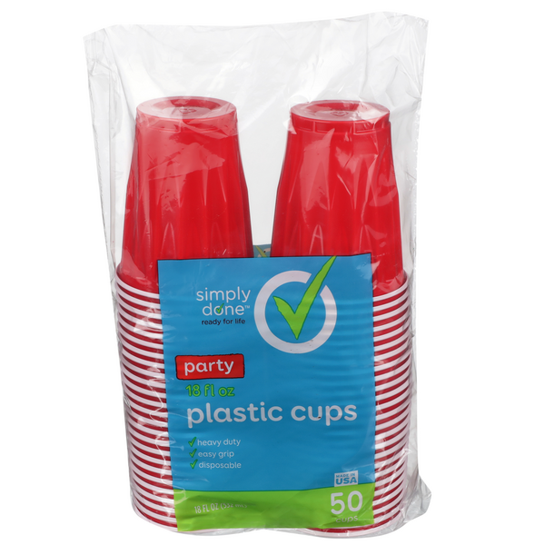 Simply Done Red Party 18 fl. oz. Plastic Cups