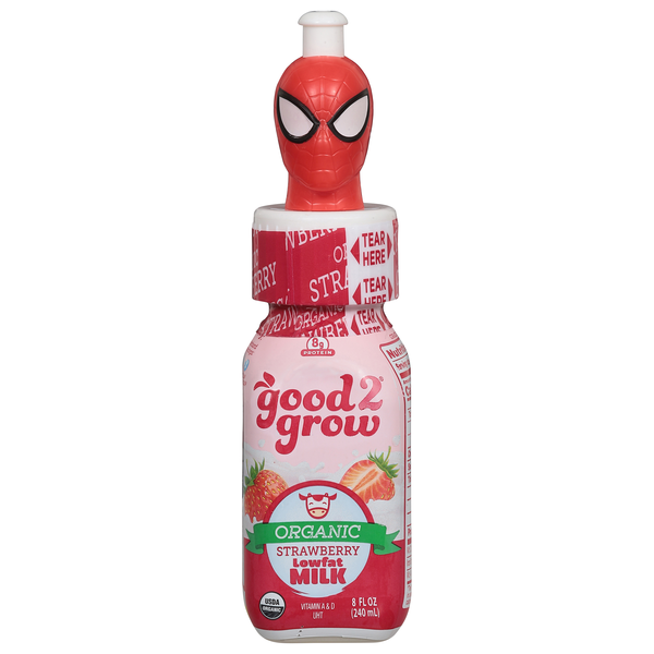 Good2Grow Organic Lowfat Milk, Strawberry | Hy-Vee Aisles