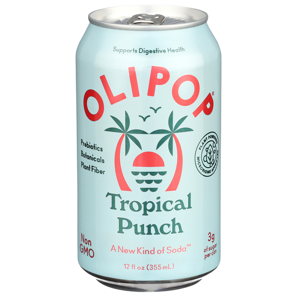Olipop Tropical Punch Soda 12 fl oz | Hy-Vee Aisles Online Grocery