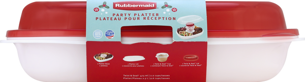 Rubbermaid Party Platter With Lid & Twist And Seal