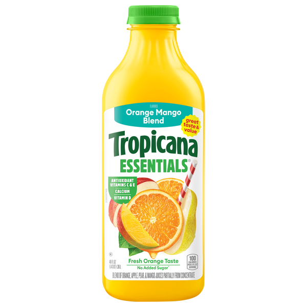 Tropicana Essentials Orange Mango Blend Juice | Hy-Vee Aisles