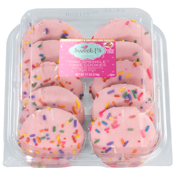 Sweet P's Bake Shop Cake Cookies, Pink Sprinkle Hy-Vee Aisles