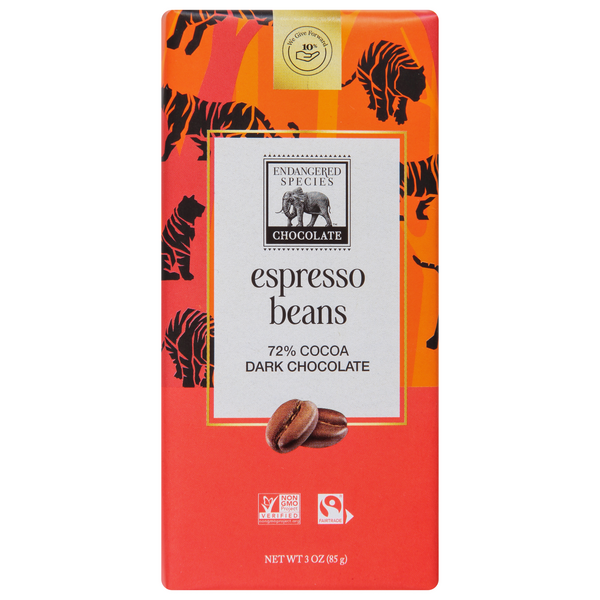 Endangered Species Chocolate Natural Dark Chocolate With Espresso
