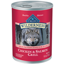 Blue Buffalo Wilderness High Protein, Natural Adult Wet Dog Food, Salmon & Chicken Grill 12.5-oz Can