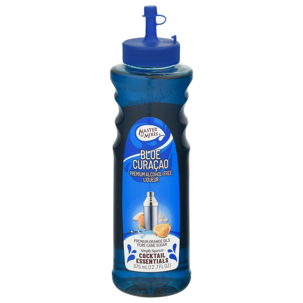 Master of Mixes Liqueur, Alcohol-Free, Blue Curacao, Premium
