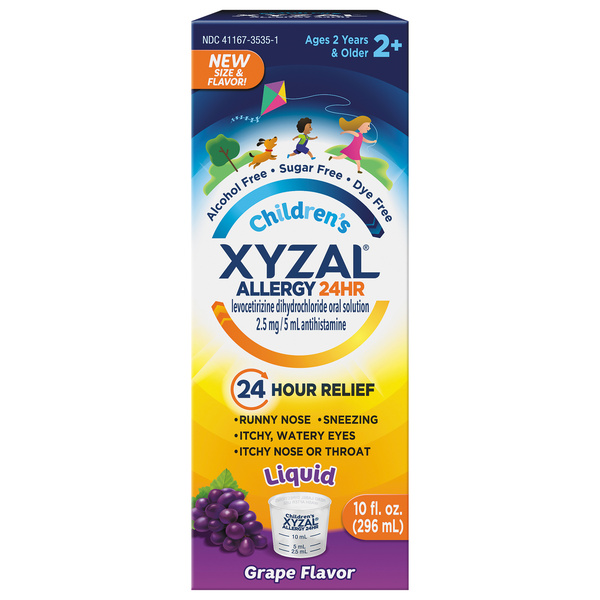 Xyzal Liquid 24HR Children's Grape Flavor Allergy 10 fl oz | Hy