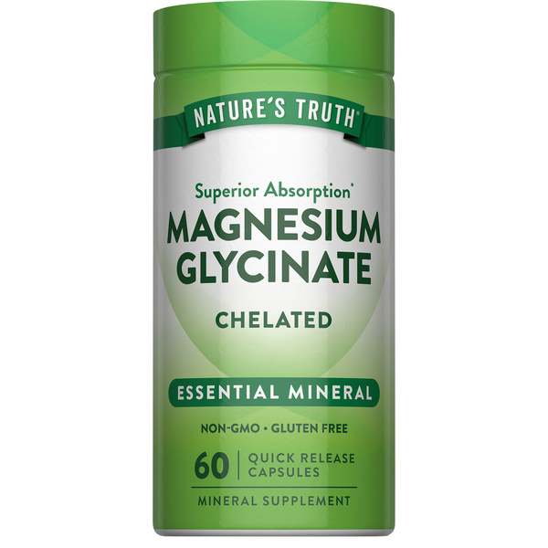 LALA Grant X-mag GABRIEL グリーン Nature's Truth Chelated Superior Absorption Magnesium Glycinate 60