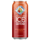 Sparkling Ice +Caffeine, Strawberry Citrus Flavored Sparkling Water with Caffeine, Zero Sugar