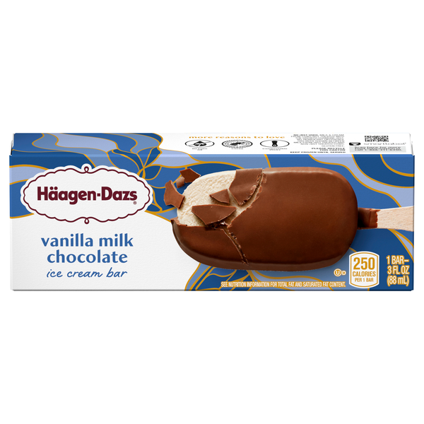 Haagen-Dazs Vanilla Milk Chocolate Ice Cream Bar | Hy-Vee Aisles