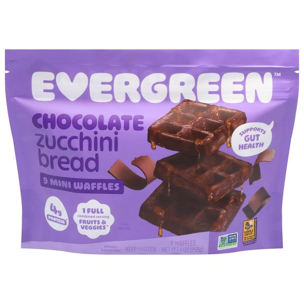 Evergreen® Zucchini & Carrot Frozen Mini Waffles, 9 ct / 9 oz - Kroger