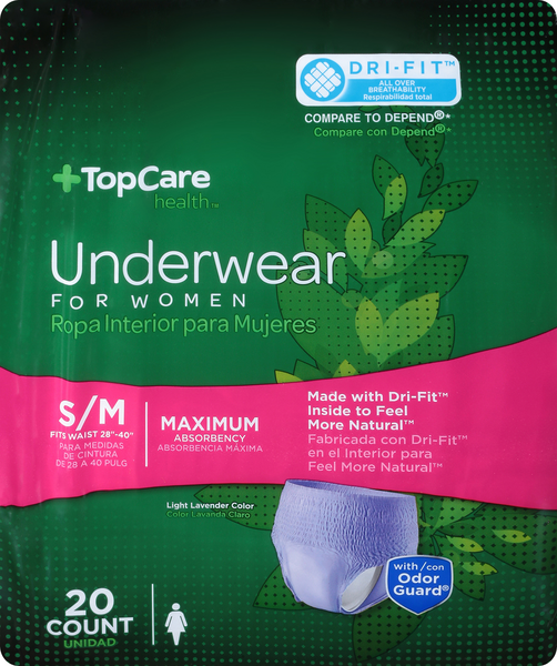 Top Care Women's Protective Underwear - Small/Medium, 1 each - The