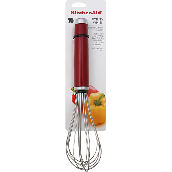 KitchenAid Cooks Silicone Utility Whisk (Red)