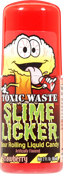 Toxic Waste Slime Licker Sour Rolling Liquid Candy, Blue Razz